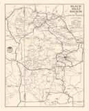 Vintage Black Hills Map 1939