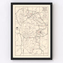 Vintage Black Hills Map 1939