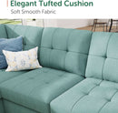 Sectional Sleeper Sofa Bed With Integrated Storage