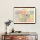 Vintage Map of Jerauld County, South Dakota 1919