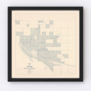 Vintage Map of Pierre, South Dakota 1931