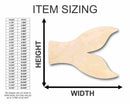 Unfinished Wood Fish Tail Shape - Ocean - Animals - Craft - up to 46" DIY