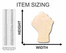 Unfinished Wood Raised Fist Shape - Craft - up to 46" DIY