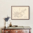 Vintage Map of Lead, South Dakota 1937