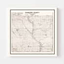 Vintage Map of Sanborn County, South Dakota 1900
