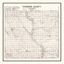 Vintage Map of Sanborn County, South Dakota 1900