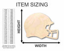 Unfinished Wood Football Helmet Shape - NFL DIY Helmet - Craft - up to 46"