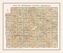 Vintage Map of Ottertail County, Minnesota 1916