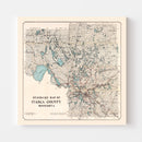 Vintage Map of Itasca County, Minnesota 1914