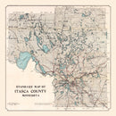 Vintage Map of Itasca County, Minnesota 1914