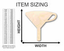 Unfinished Wood Funnel Shape - Craft - up to 46" DIY