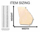 Unfinished Wood Georgia Shape - State - Craft - up to 46" DIY