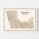 Vintage Map of Polk County, Minnesota 1907