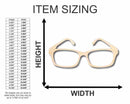 Unfinished Wood Glasses Shape - Craft - up to 46" DIY