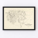 Vintage Map of Woonsocket, Rhode Island 1929