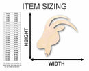 Unfinished Wood Goat Head Shape - Farm Animal - Craft - up to 46" DIY