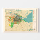 Vintage Map of Amsterdam, Netherlands 1927