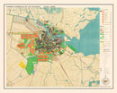 Vintage Map of Amsterdam, Netherlands 1927