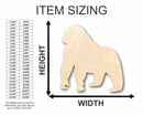 Unfinished Wood Gorilla Shape - Animal - Wildlife - Craft - up to 46" DIY