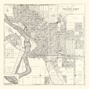 Vintage Map of Stevens Point, Wisconsin 1919