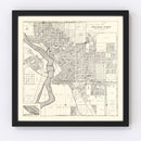 Vintage Map of Stevens Point, Wisconsin 1919