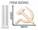 Unfinished Wood Hammer Sickle Shape - Soviet - Communism - Craft - up to 46" DIY
