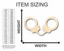 Unfinished Wood Handcuff Shape - Police - Law - Craft - up to 46" DIY