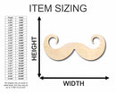 Unfinished Wood Handlebar Mustache Shape - Craft - up to 46" DIY