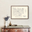 Vintage Map of Pontotoc County, Oklahoma 1936