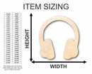 Unfinished Wood Headphones Shape - Music - Craft - up to 46" DIY