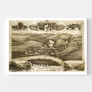 Vintage Map of Valley Forge, Pennsylvania 1890