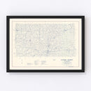 Vintage Map of Custer County, Oklahoma 1936
