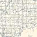 Vintage Map of Bryan County, Oklahoma 1936