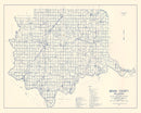 Vintage Map of Bryan County, Oklahoma 1936