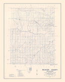 Vintage Map of Beaver County, Oklahoma 1936