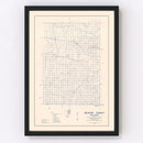 Vintage Map of Beaver County, Oklahoma 1936