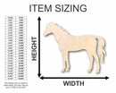 Unfinished Wood Horse Shape - Sport - Farm Animal - Craft - up to 46" DIY