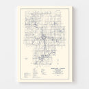 Vintage Map of Okmulgee County, Oklahoma 1936