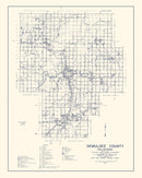 Vintage Map of Okmulgee County, Oklahoma 1936