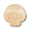 Unfinished Wood Etched Skull Shape | Paint By Line Crafts | up to 30" DIY