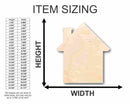 Unfinished Wood House Shape - Craft - up to 46" DIY