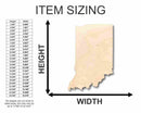 Unfinished Wood Indiana Shape - State - Craft - up to 46" DIY