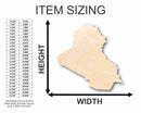 Unfinished Wood Iraq Shape - Country - Craft - up to 46" DIY
