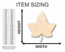 Unfinished Wood Ivy Leaf Shape - Fall - Craft - up to 46" DIY