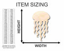 Unfinished Wood Jellyfish Shape - Ocean - Craft - up to 46" DIY
