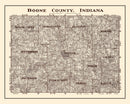 Vintage Map of Boone County, Indiana 1936