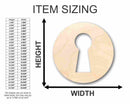 Unfinished Wood Key Hole Shape - Craft - up to 46" DIY