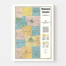Vintage Map of Madison County, Indiana 1921