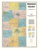 Vintage Map of Madison County, Indiana 1921