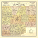 Vintage Map of Bartholomew County, Indiana 1910